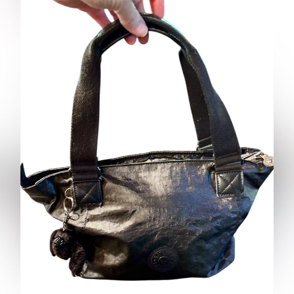 🦍Kipling Jonesy Petite Bag Black, Nylon Lightweight, Zipper, Double Handle🦍